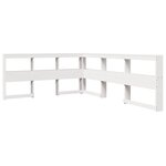 vidaXL Lit bibliothèque sans matelas blanc 120x200 cm bois pin massif