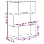 vidaXL Étagère séparatrice de pièce à 3 niveaux sonoma gris 70x24x97cm