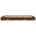 vidaXL Cadre de lit sans matelas chêne fumé 140x200 cm bois ingénierie