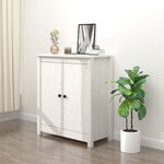vidaXL Buffet blanc 70x35x80 cm bois massif de pin