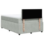 vidaXL Sommier à lattes de lit et matelas Gris clair 120x200cm Velours