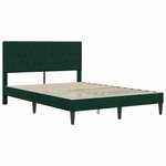 vidaXL Cadre de lit avec matelas Vert foncé 140 x 200 cm Velours