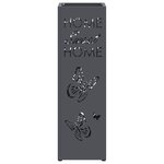 vidaXL Porte-parapluies Anthracite Métal Moyen Incrustations décoratives
