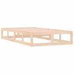 vidaXL Cadre de lit 75x190 cm Petit simple Bois massif