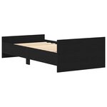 vidaXL Cadre de lit sans matelas chêne noir 90x190 cm bois ingénierie
