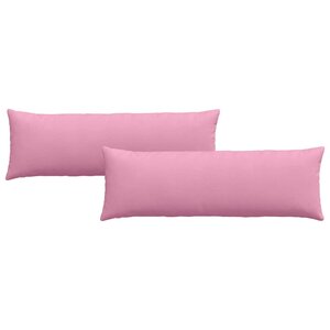 vidaXL Coussins de canapé 2 Pièces Rose 120 x 40 cm tissu