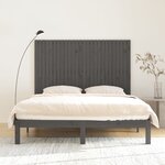 vidaXL Tête de lit murale Gris 166x3x110 cm Bois massif de pin
