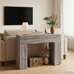 vidaXL Table basse Sonoma gris 102 x 35 x 75 cm Bois d'ingénierie
