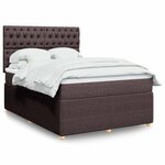 vidaXL Sommier à lattes de lit avec matelas Marron foncé 160x200 cm