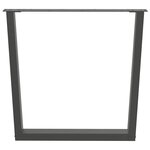 vidaXL Pieds de table à manger en forme de V  2 pièces  anthracite  90 x (72-73 3) cm  acier