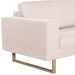 vidaXL Ensemble de canapé 2 Pièces tissu crème