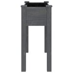 vidaXL Jardinière avec doublure gris 71x37x76 cm bois massif de sapin