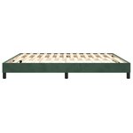 vidaXL Cadre de lit à ressorts vert foncé 160x200 cm velours