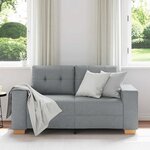 vidaXL Canapé causeuse gris clair 120 cm tissu