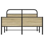 vidaXL Cadre de lit sans matelas 120x190 cm cm chêne sonoma