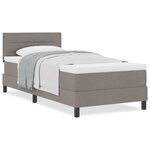 vidaXL Lit boxspring avec matelas Taupe 100 x 200 cm tissu