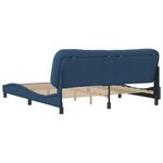 vidaXL Cadre de lit sans matelas Hvar bleu 180x200 cm tissu