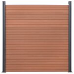 vidaXL Ensemble de panneaux de clôture marron 872x186 cm WPC