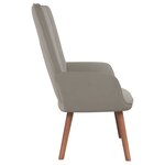 vidaXL Chaise de relaxation Gris clair Velours
