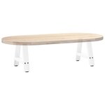 vidaXL Pieds de table basse en forme de A 2 pièces Blanc 30 x (30-31) cm Acier