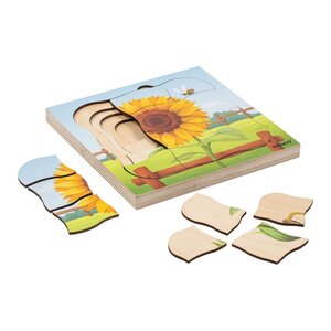 À la ferme - le tournesol pousse  31 pièces de puzzle