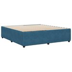 vidaXL Cadre de lit sans matelas bleu 180x200 cm velours