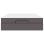 vidaXL Cadre de lit avec matelas avec matelas 2 Pièces Gris PVC