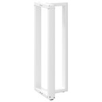 vidaXL Pieds de table de bar en forme de T  2 pièces  blanc  40 x 35 x (110-111) cm  acier