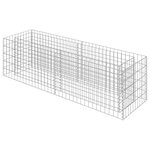 vidaXL Lit surélevé à gabion Acier galvanisé 180x50x50 cm