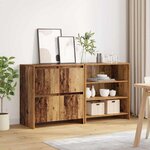 vidaXL Buffets 2 Pièces Bois ancien 70 x 41 x 75 cm Bois d'ingénierie