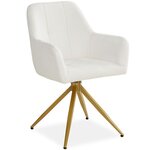 Chaise de salle à manger oeuf moderne blanc