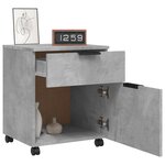 vidaXL Classeur mobile avec roues Gris béton 45x38x54 cm