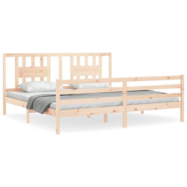 vidaXL Cadre de lit sans matelas 200x200 cm bois massif