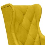vidaXL Fauteuil Jaune Velours