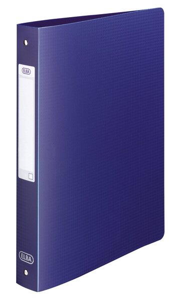 Memphis Classeur à anneaux Format A4 Polypropylène Dos de 40mm Bleu ELBA