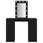 vidaXL Table de Toilette Noir 102 x 33 x 135 cm Bois d'ingénierie