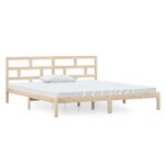 vidaXL Cadre de lit sans matelas bois massif 140x190 cm
