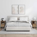 vidaXL Table de chevet avec tiroir Chêne artisan 39 5 x 30 x 50 cm