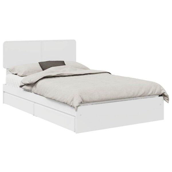 vidaXL Lit de Rangement Blanc 120 x 190 cm Bois d'ingénierie