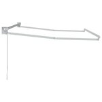 vidaXL Cadre de store rétractable manuel Blanc 3 5 x 2 m Aluminium