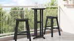 vidaXL Table de bar noire 55x55x107 cm HDPE