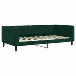 vidaXL Lit de jour et gigogne et matelas vert foncé 100x200 cm velours