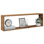 vidaXL Étagères cube murales 4 Pièces vieux bois 100x15x30 cm
