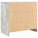 vidaXL Buffet avec tiroir gris béton 71x35x65 cm bois d'ingénierie