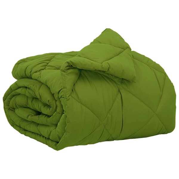 vidaXL Duvet complet toute l'année Vert 200 x 135 cm Microfibre
