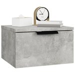 vidaXL Tables de chevet murales 2 Pièces Gris béton 34x30x20 cm