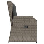 vidaXL Banc de jardin Gris polyrotin
