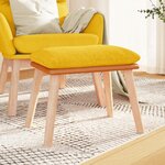 vidaXL Repose-pied Jaune moutarde 45x29 5x35 cm Tissu et similicuir