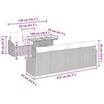 vidaXL Ensemble de canapé de jardin 8 Pièces Noir Poly rotin