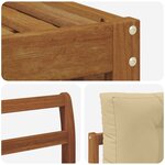 vidaXL Ensemble de canapés d'extérieur 6 Pièces Naturel et Beige